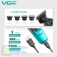 Триммер VGR V-996 GREEN 4 насадки LED display - изображение 2