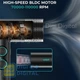 Фен профессиональный VGR V-401 BLACK 40 уровней обдува 70000 - 110000 RPM 40 уровней температуры 60°C - 100°C 3 насадки - изображение 8