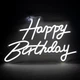 Светодиодная (LED) неоновая вывеска "Happy Birthday", от USB, белая, 40*26 см (9318-004) - изображение 2