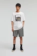Шорти Pull & Bear сірий в чорну смужку HKWNO106 M - изображение 1