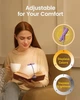 Акумуляторна гнучка обертова Лампа на прищіпці з таймером Glocusent A24 Rotatable Book Light book light для читання в ліжку дворядна конструкція з 22 світлодіодами |2700/3400/6000K, 100h, 1000mah| Фіолетовий - зображення 3