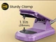 Акумуляторна гнучка обертова Лампа на прищіпці з таймером Glocusent A24 Rotatable Book Light book light для читання в ліжку дворядна конструкція з 22 світлодіодами |2700/3400/6000K, 100h, 1000mah| Фіолетовий - зображення 12