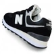 Женские кроссовки повседневные NB 574 Classic Black White 41 (26,0 см) Черный - изображение 6