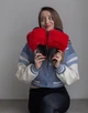 Женские вулични тапочки Пушистики из эко-меха 40-41 (26см) Красные - изображение 2