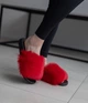 Женские вулични тапочки Пушистики из эко-меха 40-41 (26см) Красные - изображение 7