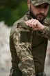 Трикотажная мужская кофта лонгслив Intruder Ghost/Гост на змейке с карманами карго на реглан рукавах и манжетами на липучке хаки-пиксель/S - изображение 3