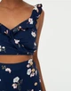 Топ Pull & Bear темно-синій в кольорові візерунки BQGAN705 L - зображення 3