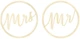 Zawieszki dekoracyjne PartyDeco Mr Mrs 2 szt 38 cm (ZDD1-100) (5900779105324) - obraz 1