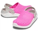 Крокси дитячі сабо Crocs LiteRide Clogs Electric Pink/White 31 рожеві - изображение 4