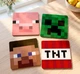 Набір підставок під чашки (костери) 4 шт з тримачем МДФ 10×10 см Minecraft маінкрафт - зображення 1