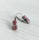 Серьги Hand Made винтажные с кристаллами Swarovski в розовых оттенках - изображение 3