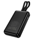 УМБ Павербанк HOCO J162A 20000 mAh 22.5W USB/Type-C Power Bank зі швидкою зарядкою 22.5W+PD20W та вбудованими кабелями Type-C/Lightning Black - зображення 7
