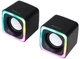Комп'ютерні колонки Акустика для ПК XTRIKE ME SK-201 з RGB підсвідкою 3Wx2, 3.5mm+USB Black - зображення 3