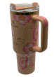 Термос термокружка Stanley Quencher H2.0 Tumbler из нержавеющей стали 1,18 л Peach Flower Barbie KT7001984 - изображение 8
