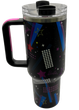 Термос термокружка Stanley Quencher H2.0 Tumbler из нержавеющей стали 1,18 л Rockstar Neon Black KT7001983 - изображение 5