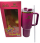 Термос термочашка Stanley Quencher H2.0 Tumbler з нержавіючої сталі 1,18 л Barbie Pink Gold KT7001981 - зображення 8