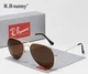 Солнцезащитные очки Aviator унисекс поляризованные UV400 стильные авиаторы люкс качество, унисекс, Brown Gold - изображение 2