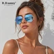 Солнцезащитные очки Aviator унисекс поляризованные UV400 стильные авиаторы люкс качество, унисекс, Blue - изображение 4
