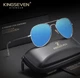 Солнцезащитные очки поляризованные Авиатор KINGSEVEN UV400 мужские женские премиум набор антиблик для вождения, Blue - изображение 2