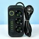 Фільтр живлення UA Power Socket F09U, на 3 розетки + 4 USB + Type C, 2500Вт, на 185 см, оснащений перемикачем, чорний - зображення 2