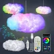 LED світильник підвісний нічник 3D "Хмара", з RGB підсвічуванням та пультом управління, музичною синхронізацією, таймер відключення, легка установка, білий - зображення 10