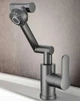 Складной кран-смеситель поворотный 360° Water Tap Faucet, с аэратором для кухни и ванной, смеситель-трансформер с двумя режимами подачи воды, графитовый - изображение 5