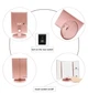 Зеркало косметическое тройное Superstar Magnifying Mirror, с LED подсветкой и подставкой, 22 лампочки, сенсорное управление, вращение на 180°, розовое - изображение 8