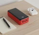Потужний повербанк з ліхтариком та LED-дисплеєм 50000 mAh (2xUSB, microUSB, Type-C), універсальна мобільна батарея, червона - зображення 2