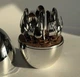 Столові прилади з нержавіючої сталі EGG 24 шт, на 6 персон з кейсом-підставкою у вигляді яйця, дзеркальною поверхнею та лаконічним дизайном, Silver - зображення 8
