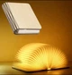 Настольная лампа светильник в виде книги Foldable Book Lamp, ночник книга аккумуляторная с переключением цветов, LED лампа на магните, коричневая - изображение 8