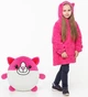 Детская игрушка-толстовка 2 в 1 Huggle Pets Hoodie, плед-трансформер с капюшоном и рукавами на рост до 140 см, мягкий флис высокого качества, розовый - изображение 4