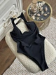 Купальник суцільний Underwire з вирізом чорний L - зображення 6