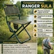 Стул туристический складной Ranger Sula для кемпинга, рыбалки и отдыха, компактный RA4410 - изображение 7