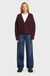 Жіночий бордовий шерстяний кардиган Cable G-Star RAW S D27729, D770 - зображення 2