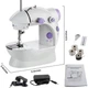 Портативная швейная машинка с 2 режимами скоростей, Mini Sewing Machine, 4 в 1, с подсветкой от сети + педаль, белая - изображение 6