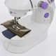 Портативная швейная машинка с 2 режимами скоростей, Mini Sewing Machine, 4 в 1, с подсветкой от сети + педаль, белая - изображение 8