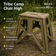 Стул туристический складной Tribe Camp Chair High олива для кемпинга, рыбалки и отдыха, компактный T-EF-0002 - изображение 1