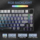 Ігрова клавітура Attack shark X820 Ultra Black gradient з дисплеєм, 75%, 4000mAh, Hot-Swap, RGB, 2.4GHz/Bluetooth/USB - изображение 11