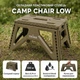 Стілець туристичний складаний Tribe Camp Chair Low олива для кемпінгу, риболовлі та відпочинку, компактний T-EF-0001 - зображення 1