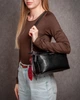 Жіноча компактна сумочка з натуральної м'якої шкіри Alex Rai PR-230928-38211 чорний - зображення 4