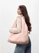 Женская сумка Хобо из структурированной экокожи со съемным кошельком SAMBAG Пудровый (54430341637) - изображение 1