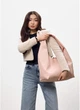 Женская сумка Хобо из структурированной экокожи со съемным кошельком SAMBAG Пудровый (54430341637) - изображение 6