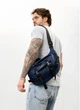 Велика чоловіча тканинна поясна сумка бананка SAMBAG Синій (5490038721) - зображення 12