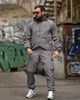 Мужской спортивный костюм серый (Submariner Grey) - Стильный демисезонный комплект, спортивный костюм с брюками и худи, размер M - изображение 4