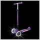 3-колесный самокат Globber Elite Lights с подсветкой колес фиолетово-розовый, 439-603-3 - изображение 2