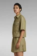 Жіноча оливкова сорочка cropped shirt G-Star S D22914,D123 - изображение 2