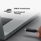 Повнофункціональний кабель передачі даних BELKIN Thunderbolt Expansion Screen Mirroring USB4, 0,8 метра, сумісний з Thunderbolt 3, передає 8K при 60 Гц, кабель Type-C, швидка зарядка 100 Вт, 40 Гбіт/с - зображення 8