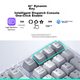 Logitech ALTO KEYS K98M Amber Series Налаштовувана бездротова механічна клавіатура зі штучним інтелектом, гарячою заміною, мармурові перемикачі, синьо-фіолетовий колір, 98 клавіш - зображення 7