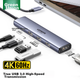 Док-станция расширения UGREEN Type-C Thunderbolt Hub с портом HDMI, расширителем 4K 60 Гц, USB-адаптером для компьютеров Apple, Xiaomi, Huawei, ноутбуков Macbook Neo, конвертером порта C. - изображение 1