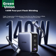Зарядний пристрій UGREEN 140 Вт з нітридом галію, багатопортова швидка зарядна головка Type-C, сумісний з PPS/PD 100 Вт, для Apple, телефонів Xiaomi 17, ноутбуків Macbook Pro, кабель 240 Вт - зображення 9